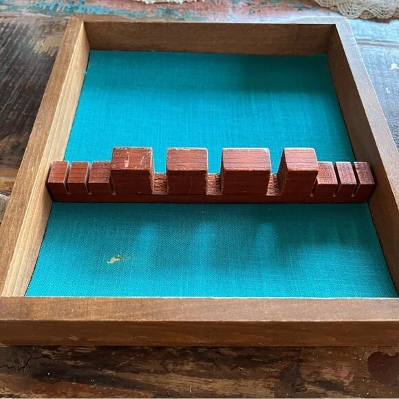 Reed & Barton MCM Studio Stainless Flatware Wooden Tray - Picture 6 of 7